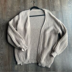 SHEIN Cream Knit Cardigan
